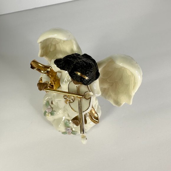 African American Vintage Angel Ceramic with Lyre/Violin (Musical) - Picture 5 of 10